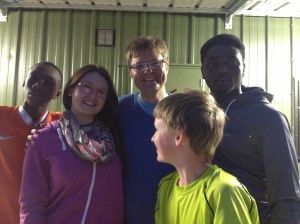 Me, Stephen Eastwood and others on our last night of camp.